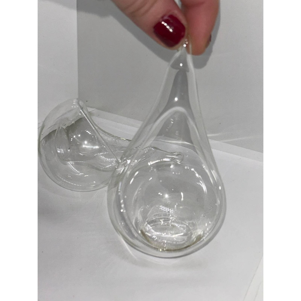 Set Of 2 Glass Diffuser Teardrop Christmas Ornament Essential Oils Decor Home - Picture 8 of 12